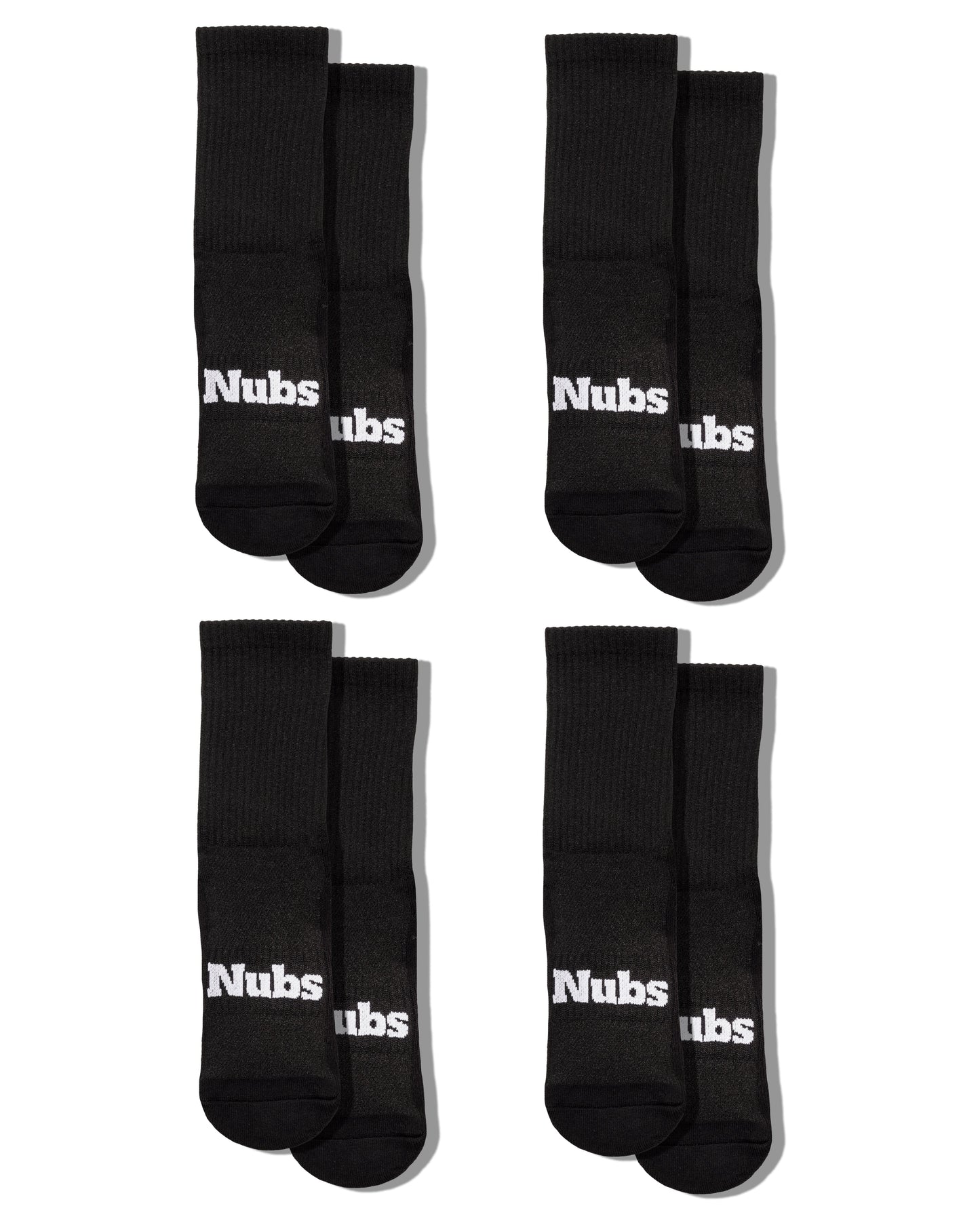 Nubs Grip Socks - Black 4 Pack