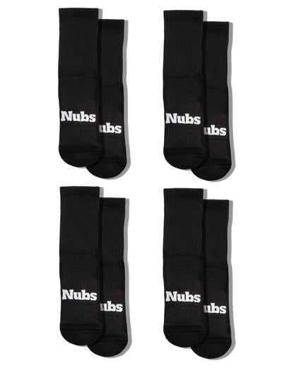 NUBS Grip Socks - Black 4-Pack