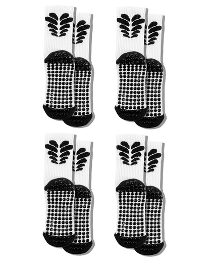 NUBS Grip Socks - White 4-Pack